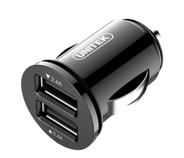 Unitek Ładowarka samochodowa 2 x USB 4,8A 24W - 413663 - zdjęcie